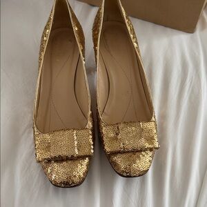 Kate Spade Glittering Gold Sequin Heels